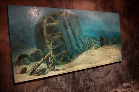 Выставка подводных картин в Музее катастроф на водах (с.Малореченское, Крым) с июня 2013 года