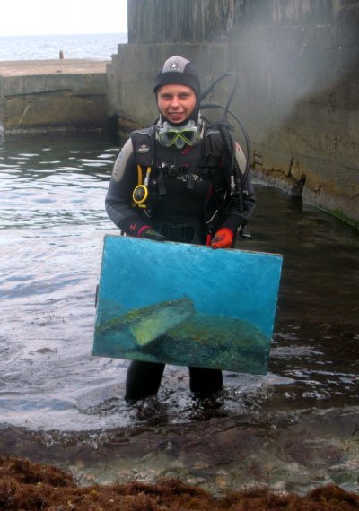 Выставка картин подводной живописи "Рафаэли Моря" в Черниговском музее современного искусства "Пласт-Арт"