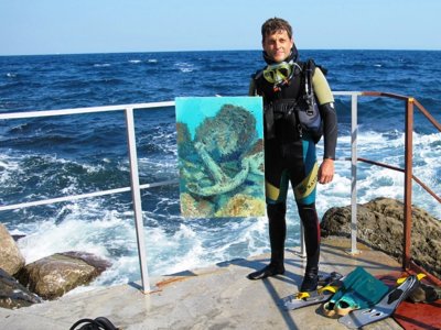 Выставка картин подводной живописи "Рафаэли Моря" в Черниговском музее современного искусства "Пласт-Арт"